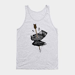 Dead crow with arrow Tank Top